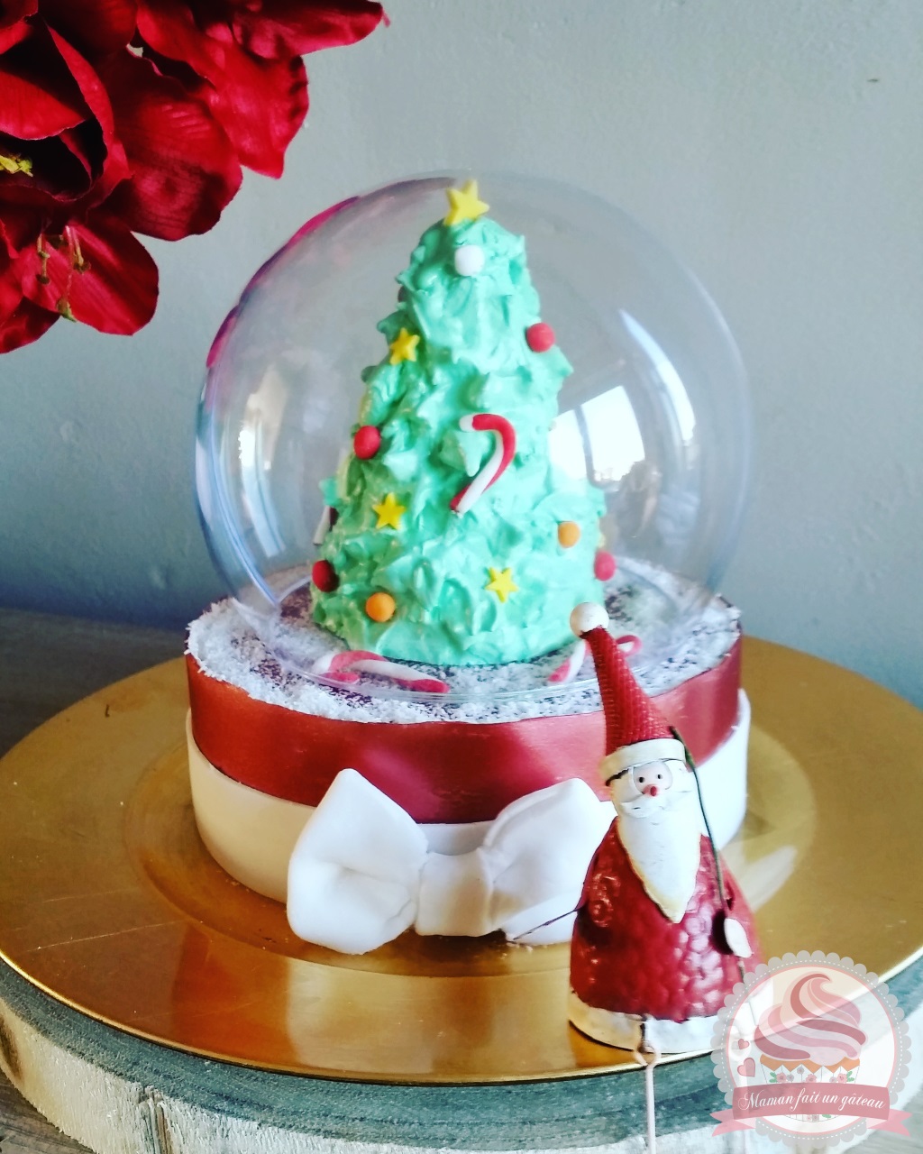 Gâteau du nouvel an boule à neige comestible - Cerfdellier le Blog