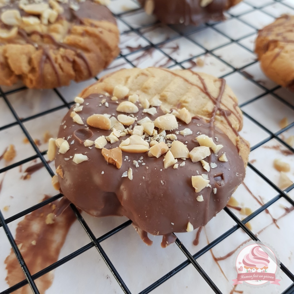 Biscuits Au Beurre De Cacahuete Et Au Chocolat Maman Fait Un Gateau