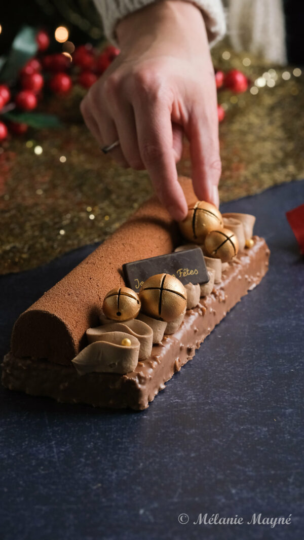 L.Bûche chocolat/gianduja/noisette 22/12